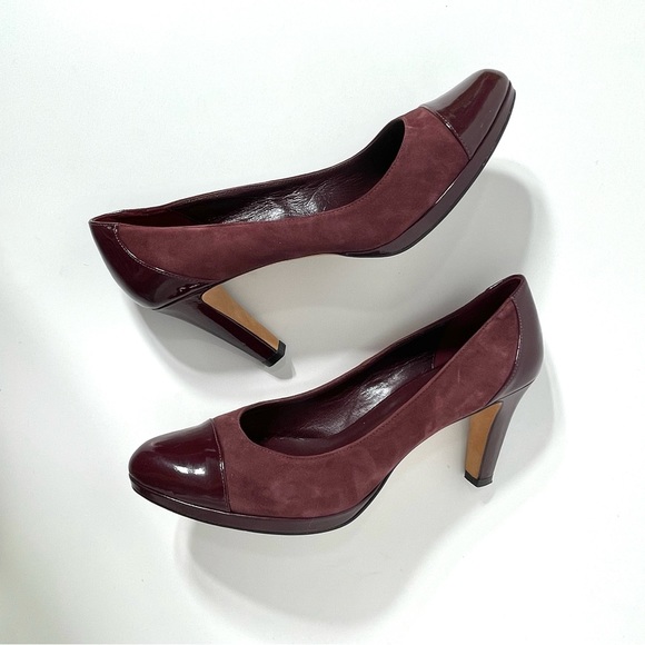 Cole Haan Patent Leather & Suede Pumps Size 9.5B - Picture 4 of 10